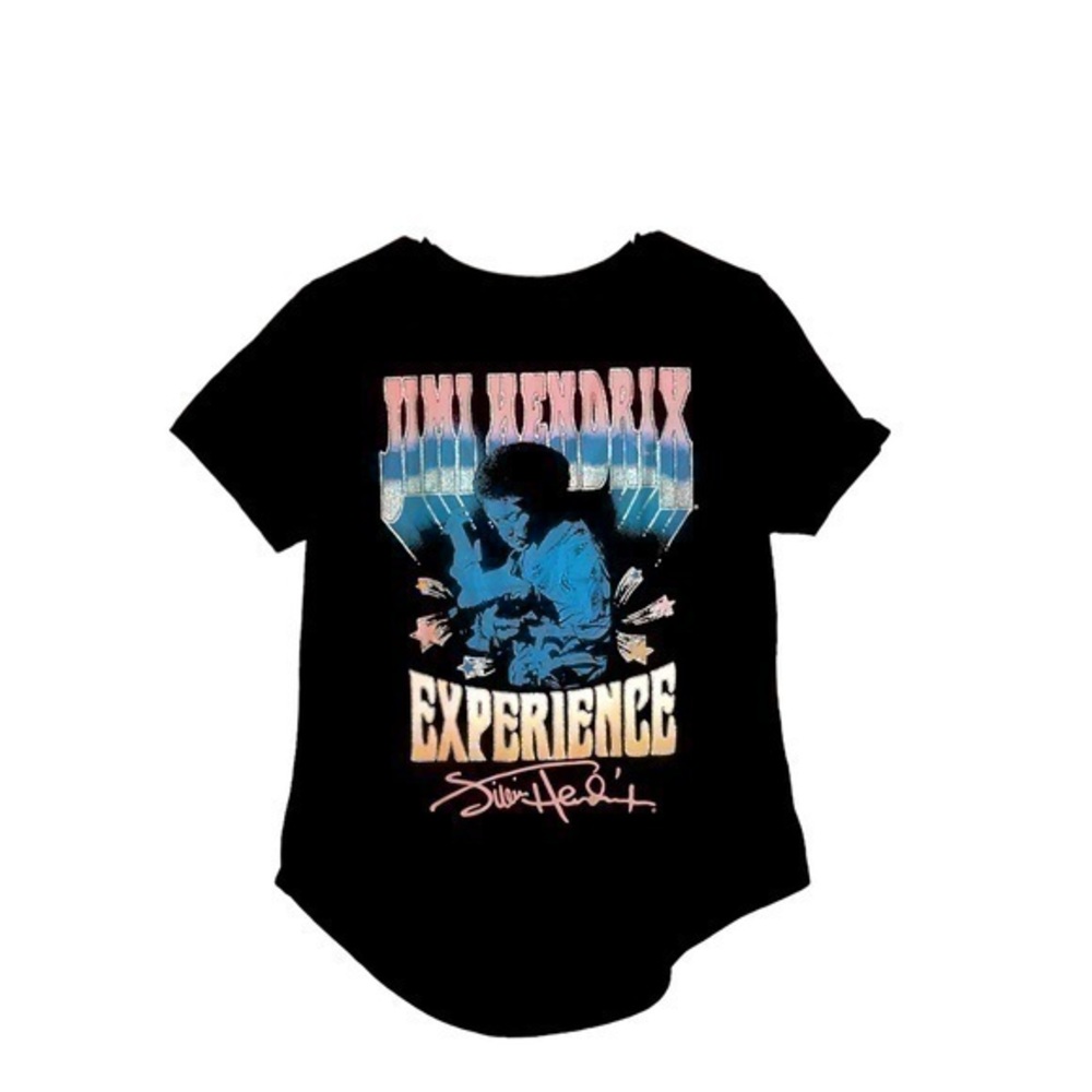 AUTHENTIC HENDRIX Junior’s Jimi Hendrix Experience T-Shirt in Black | Size Large